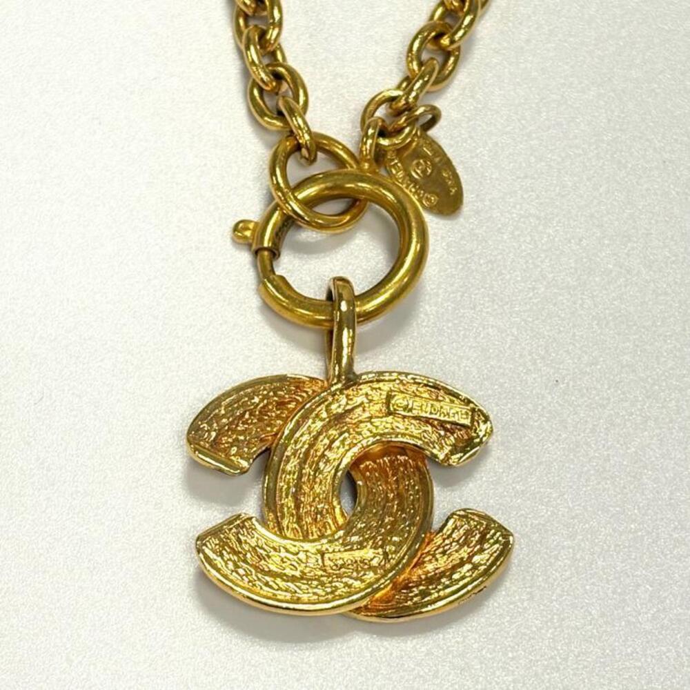 CHANEL Authentic Vintage Gold Logo Necklace - Picture 7 of 8